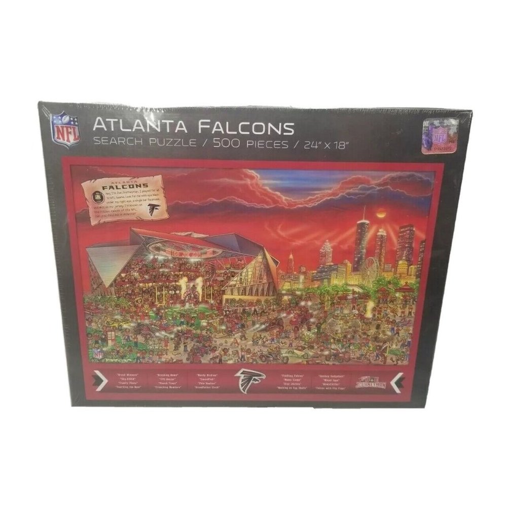 Atlanta Falcons 500 Piece Puzzle 24"x18" Find Joe Stadium Helmet Football Fan A4